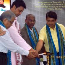 INAUGURATION PICTURE OF TOWNSHIP SCHEME IN AGARTALA CITY